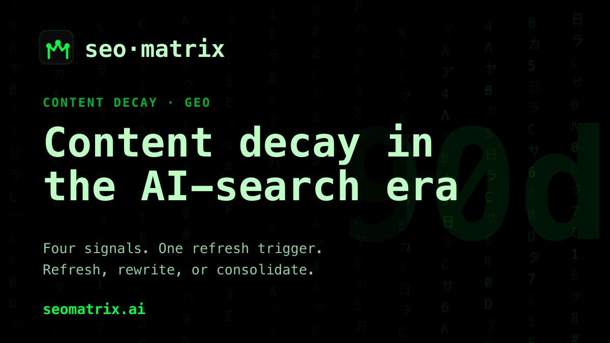 Content decay in the AI-search era: when and what to refresh