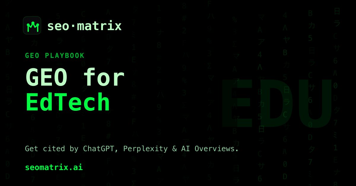 GEO for EdTech & online schools
