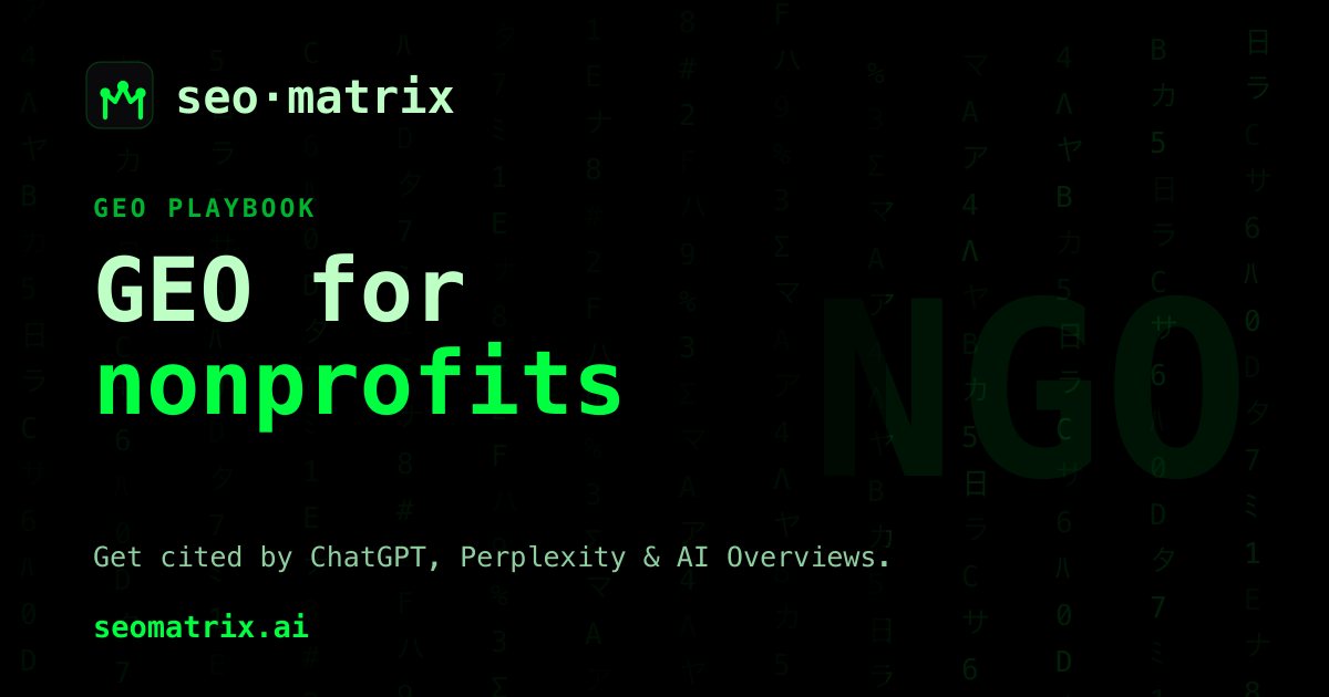 GEO for nonprofits & charities